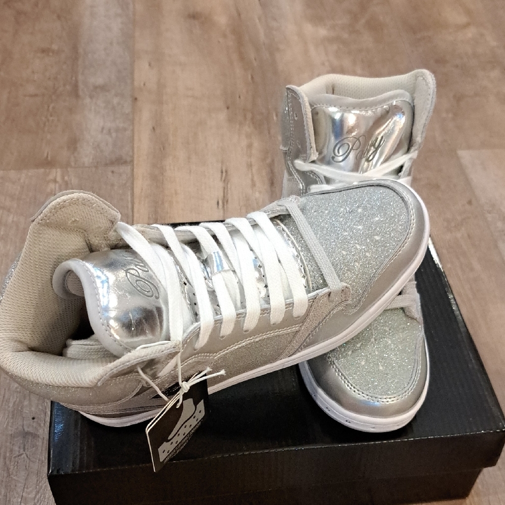 Pastry Silver Glitter High-Top Sneakers - Picture 5 of 9